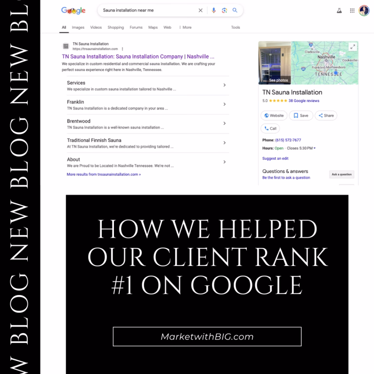 How We Helped TN Sauna Installation Rank #1 on Google
